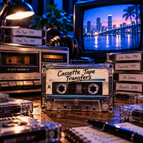 Nostalgic Cassette Transfer Workspace
